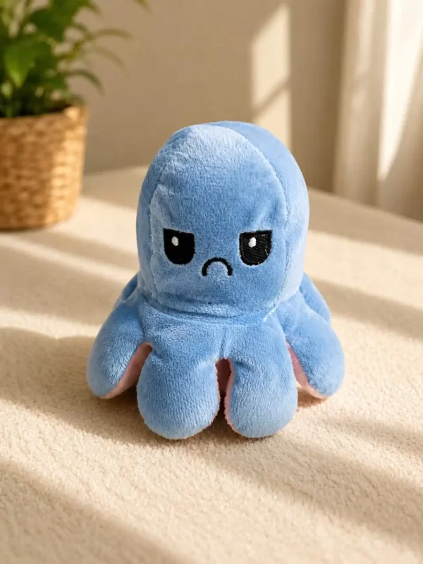 Blue angry octopus