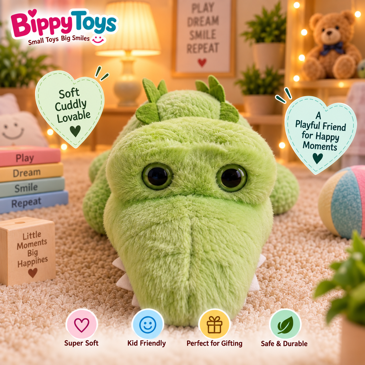 Green Crocodile Plush