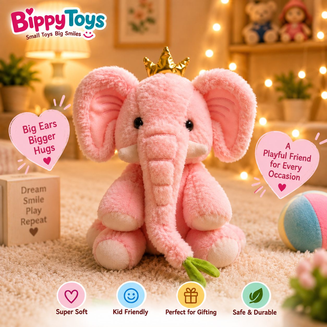 Pink Elephant Plush